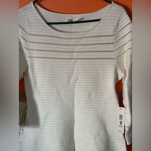 Off White dress,  3/4 sleeves, size large, brand new w tags, thick material